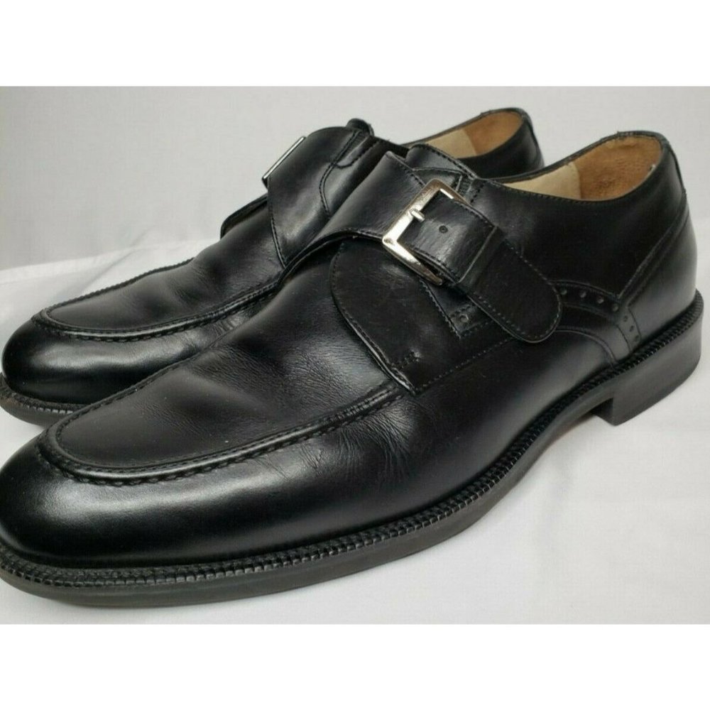 Johnston & Murphy Black Monk Strap Shoes 10W